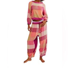 NWT!! Free People Sugar Cookie Flannel Pajamas Set.
